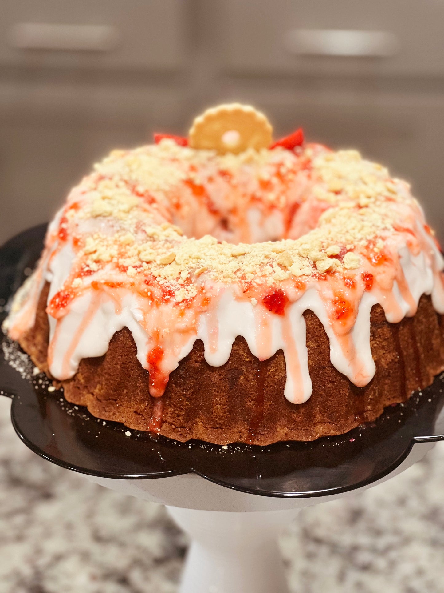 Strawberry Buttermilk Pound Cake