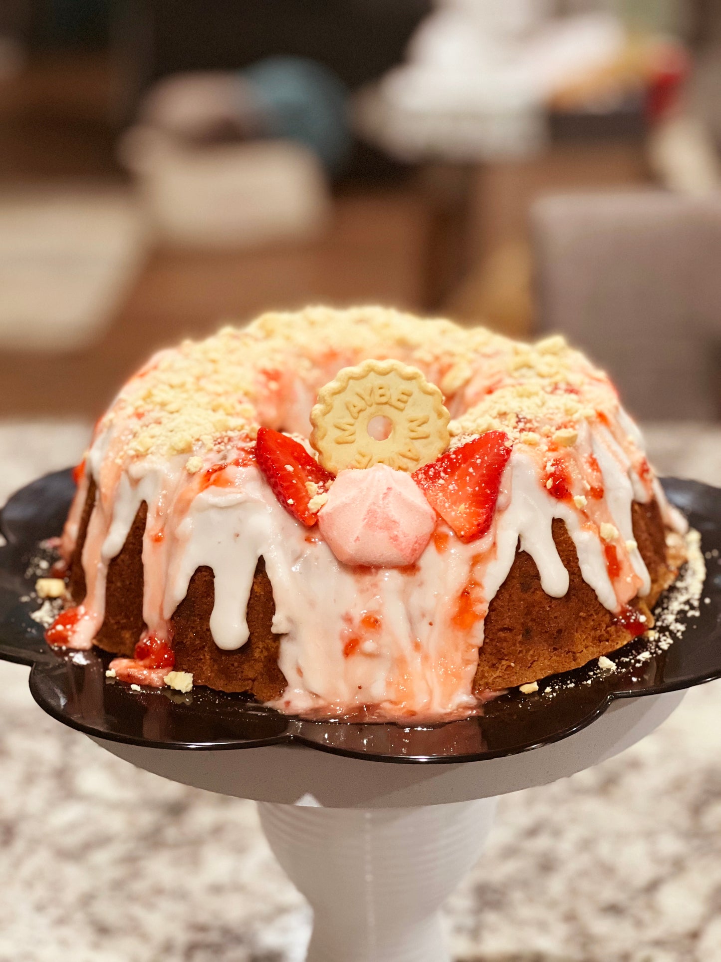 Strawberry Buttermilk Pound Cake