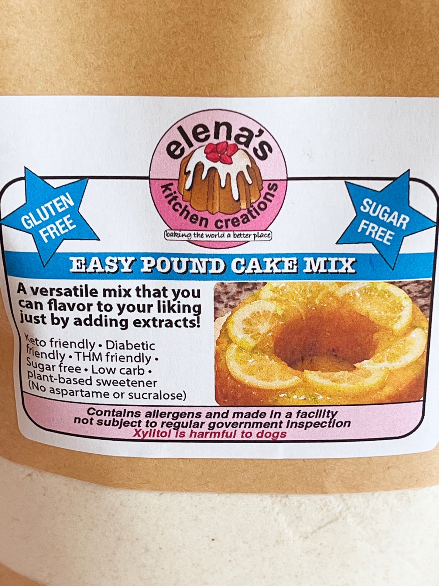 SUGAR- FREE Pound Cake Mix