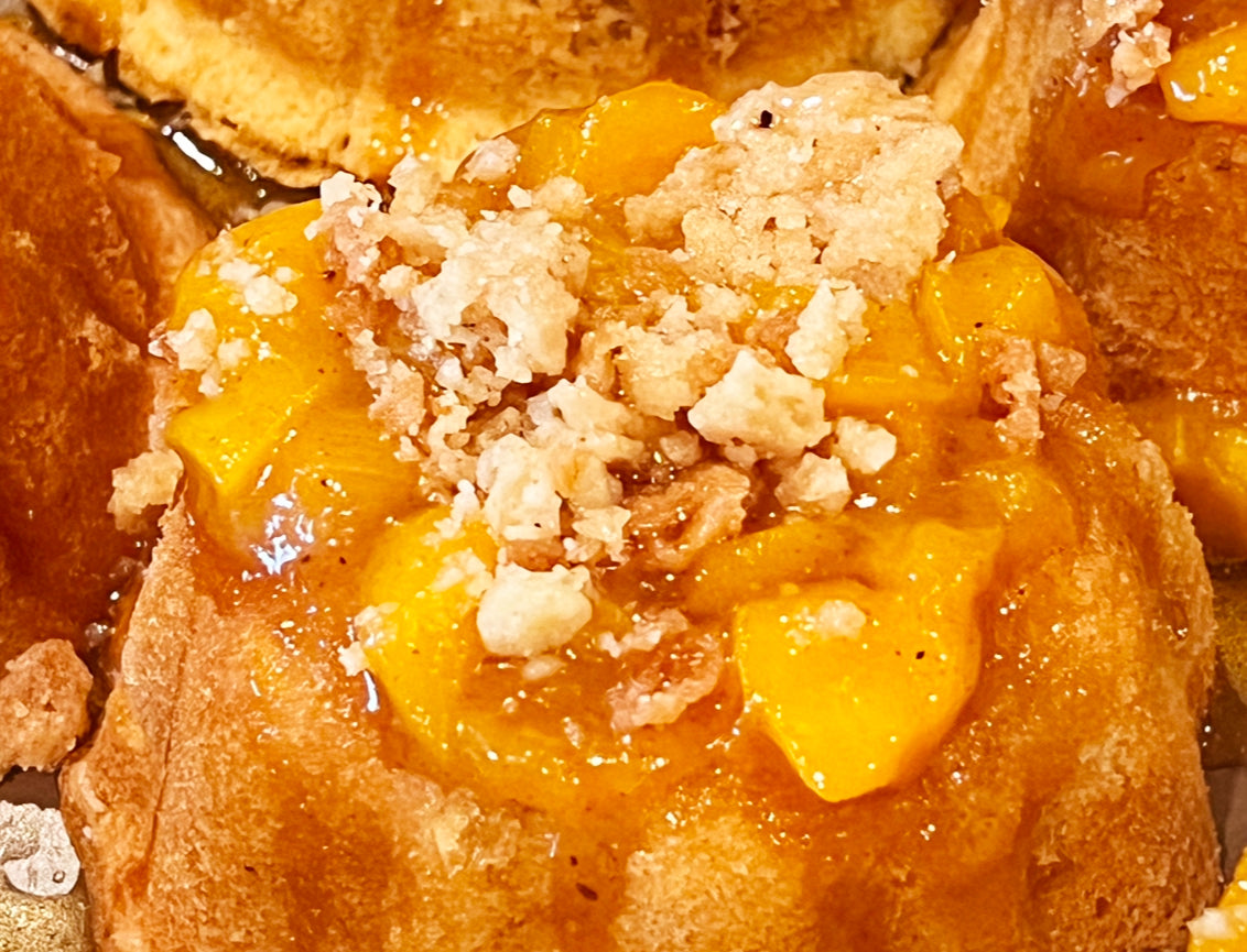 Peach Cobbler Pound Cake 8”